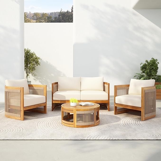 Nesbit 4 Pieces Conversation Set by Christopher Knight Home